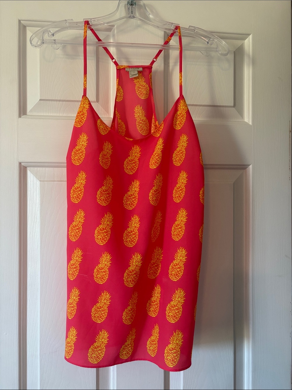 J. Crew Pink and Yellow Pineapple Print Sundress